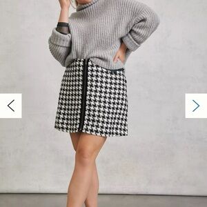 Anthopologie houndstooth skirt